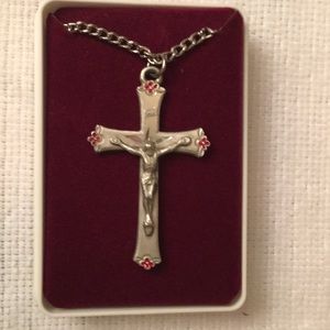Pewter cross necklace